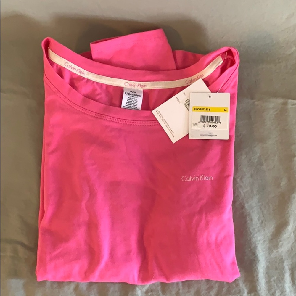 Pink Calvin Klein Long Sleeve Shirt